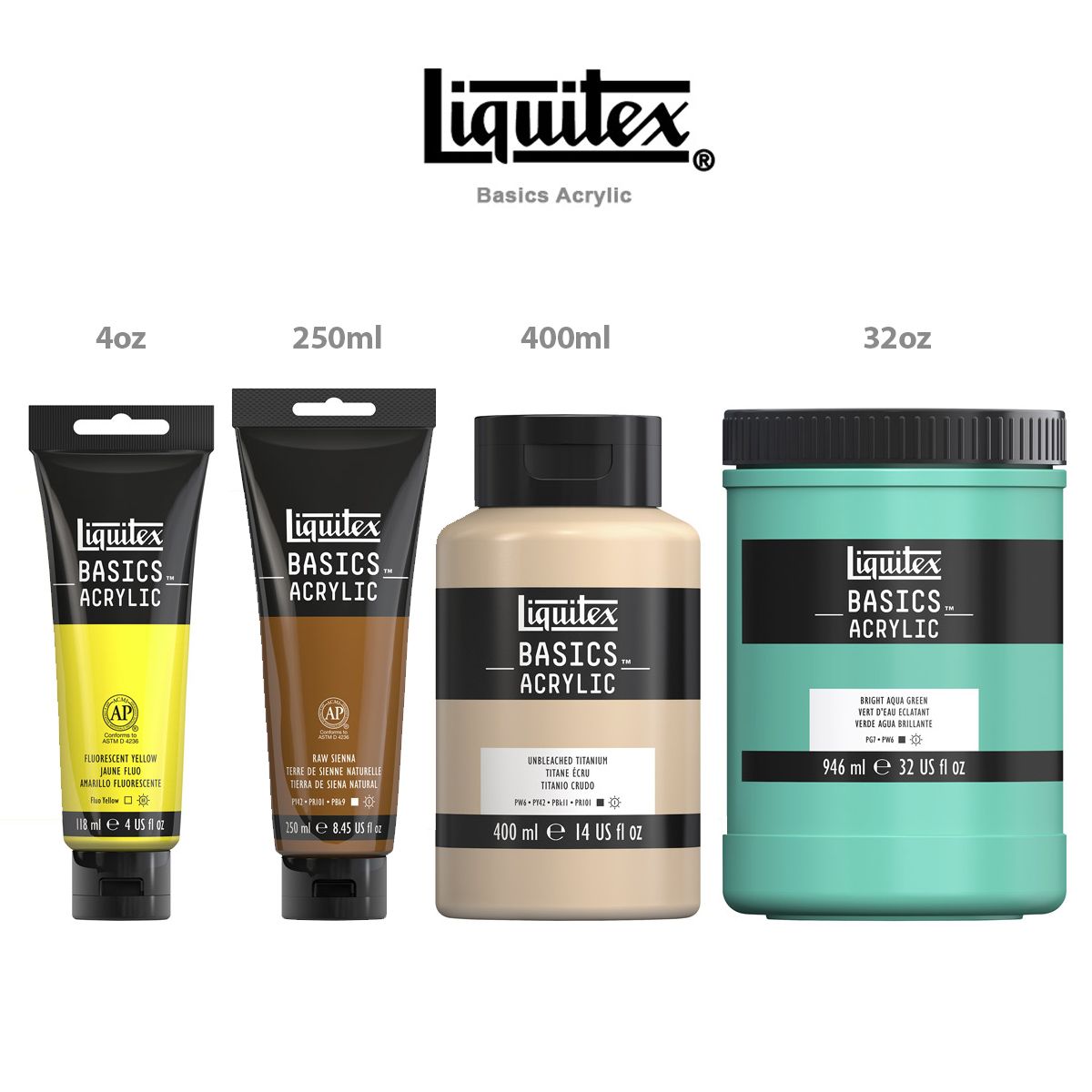 Liquitex Basics Acrylic Paint - Silver, 250ml Jar