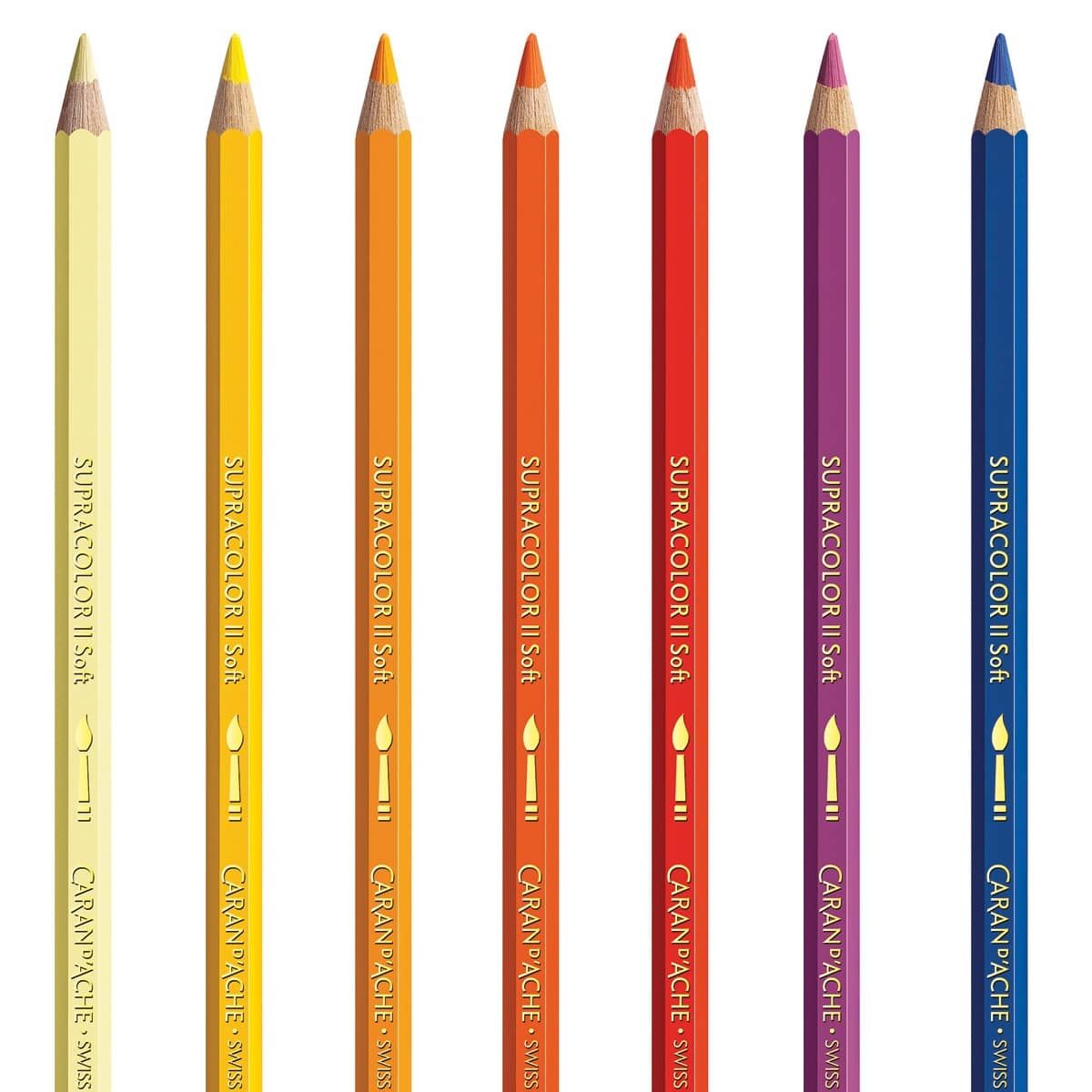 Caran D'Ache Supracolor Soft Aquarelle Watercolor + Pablo Colored Pencils  Wooden Box 160 Count