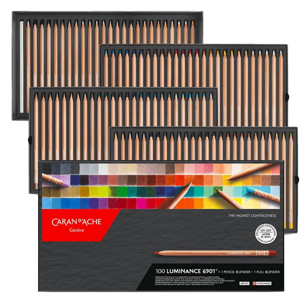 Caran d'Ache Luminance Colored Pencils - Assorted Colors, Wood Box