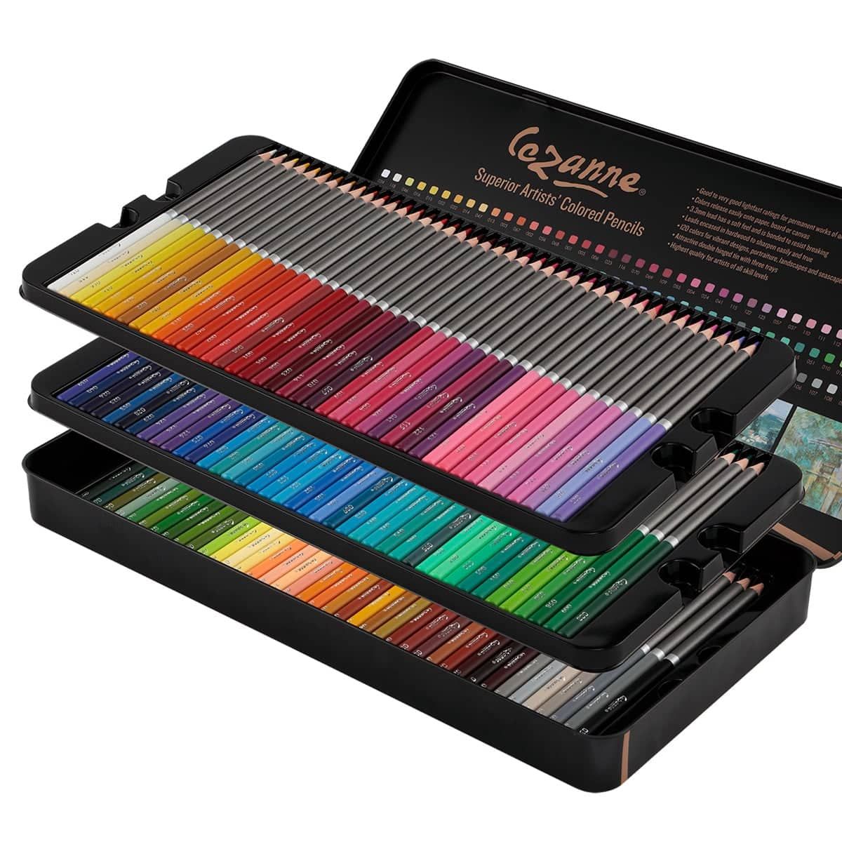 Cezanne Colored Pencil Set of 120 plus 6 Colorless Blenders