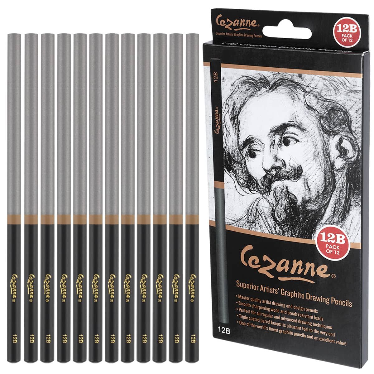 Creative Mark Cezanne Graphite Pencil Tin (Set of 12) + Free Colorless  Blender