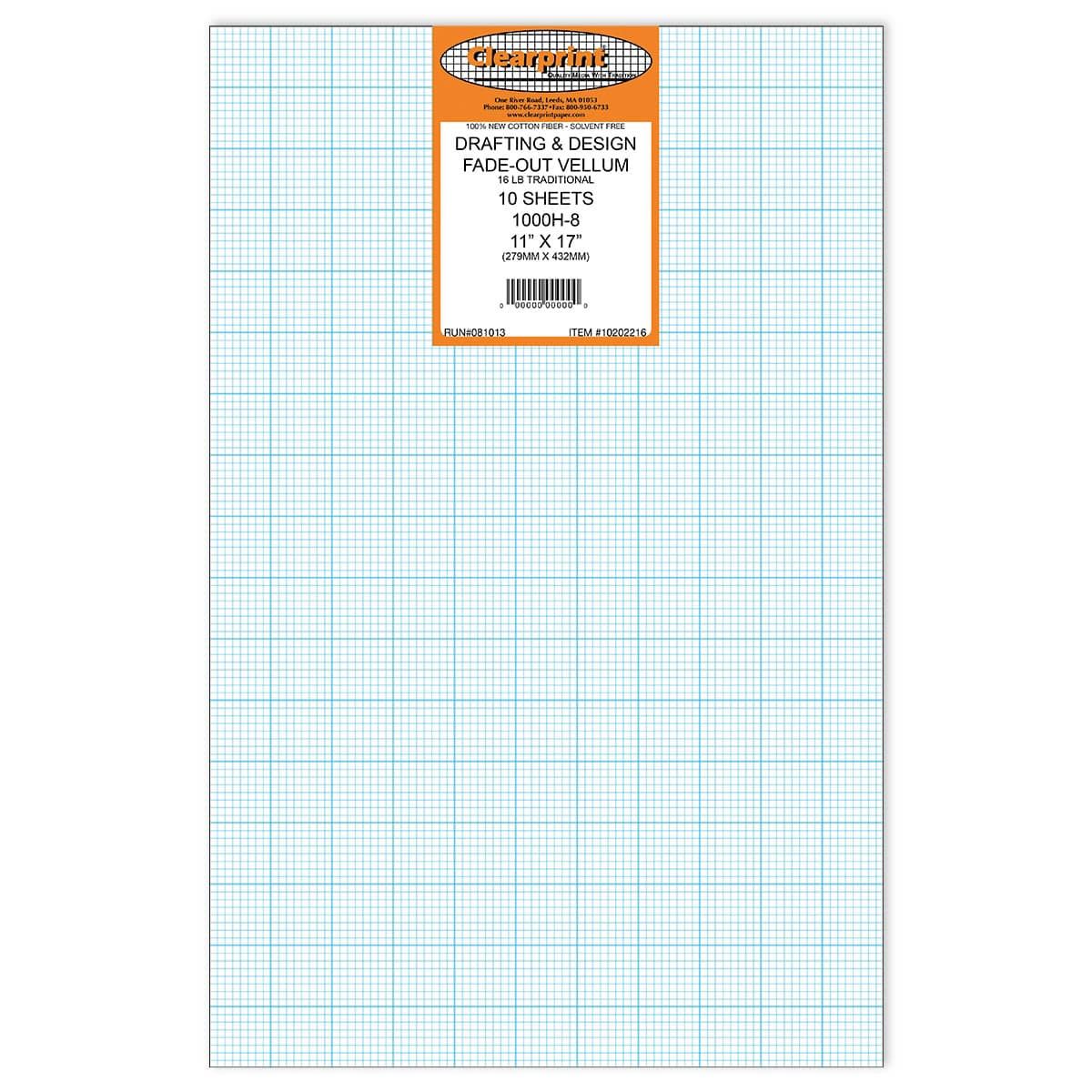 Clearprint - Design and Sketch Pad - 10x10 Grid - 8.5 x 11
