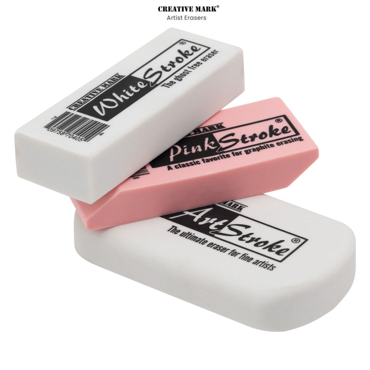 Creative Mark ArtStroke Fine Art Eraser, Pack of 18 - White