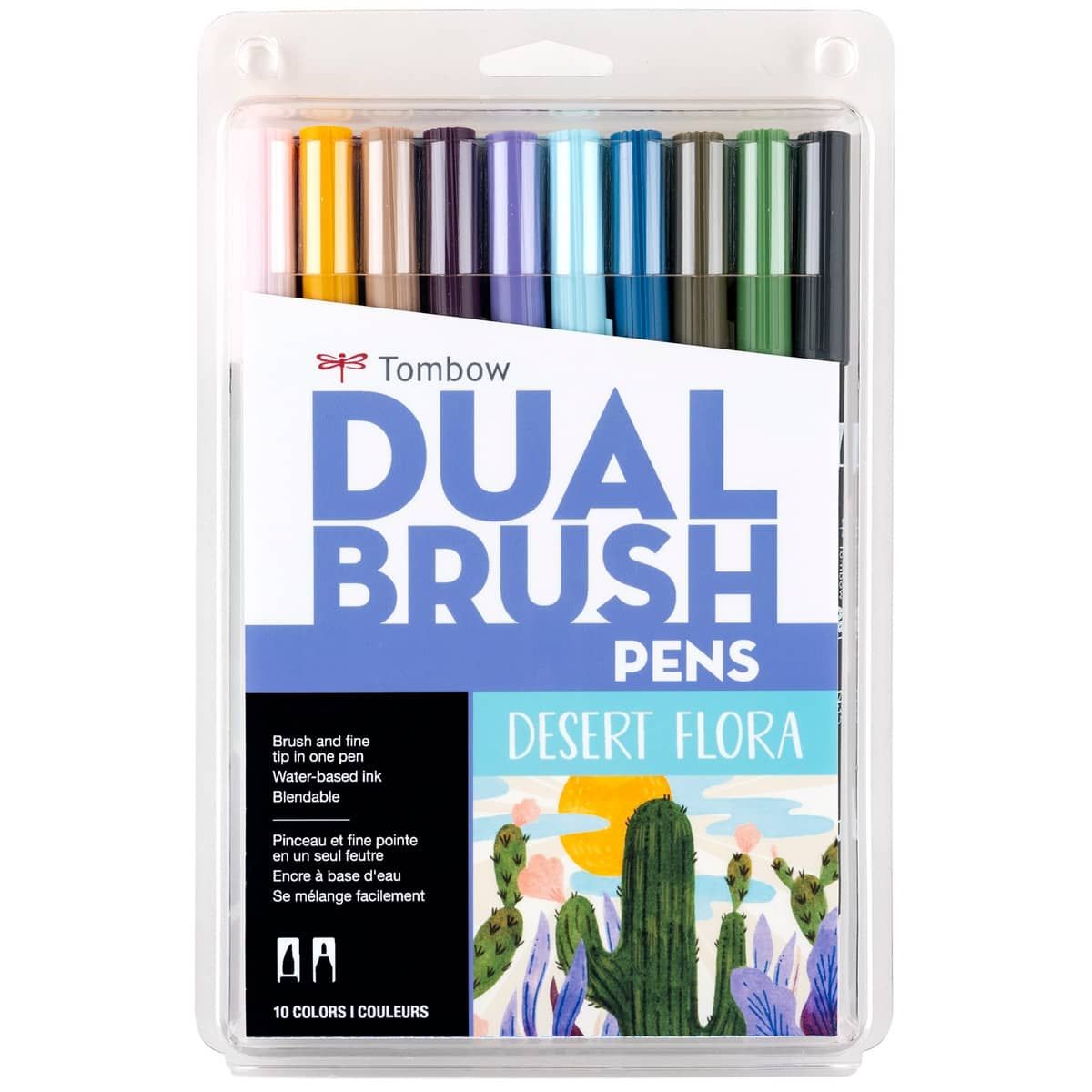 Dual Brush Pen Art Markers, Watercolor Favorites, 10-Pack + Free Dual Brush  Pen