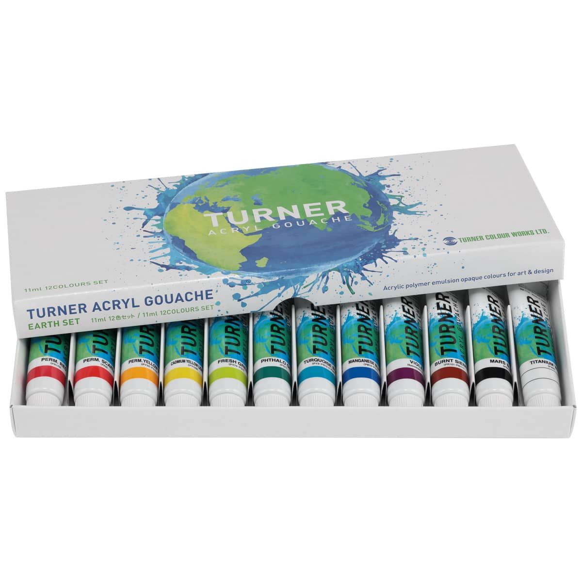 Turner acrylic gouache 12 color set school by Turner color