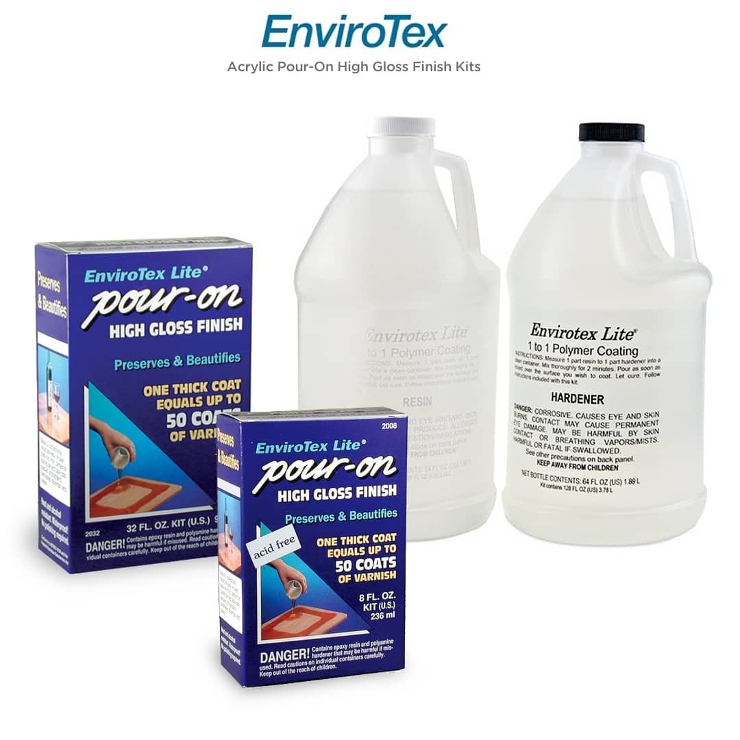 EnviroTex Lite ET02128 Pour On Finish, High-Gloss, Clear, Liquid, 1 gal