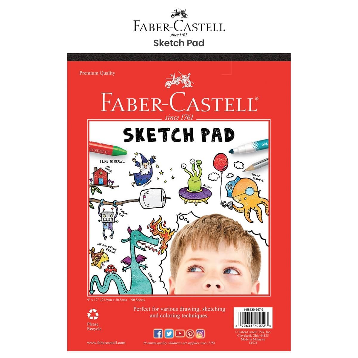 Sketch Pad For Kids: Kids Sketch Book for Drawing Practice (Art Supplies  For Kids age 7-9, 9-12), Art Drawing Book For Kids, 120 Pages / 60 Sheets