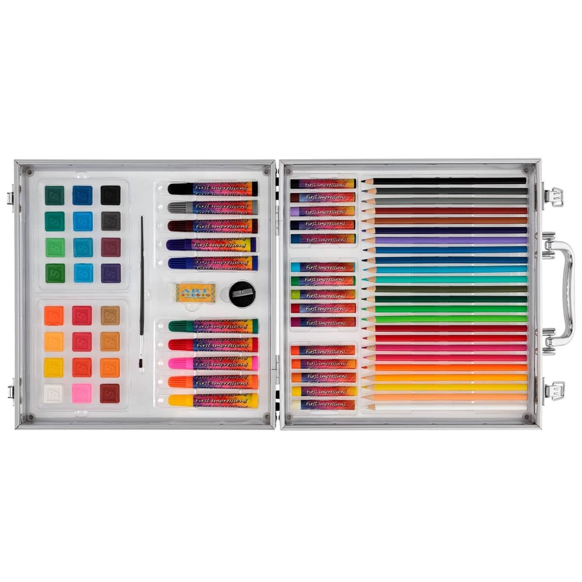 First Impressions Complete Kids Art Set, 78 Piece Non-Toxic with Case
