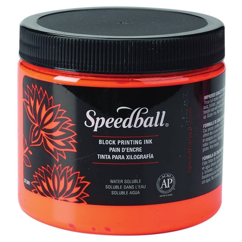 Speedball Water-Soluble Block Printing Ink 5oz Black