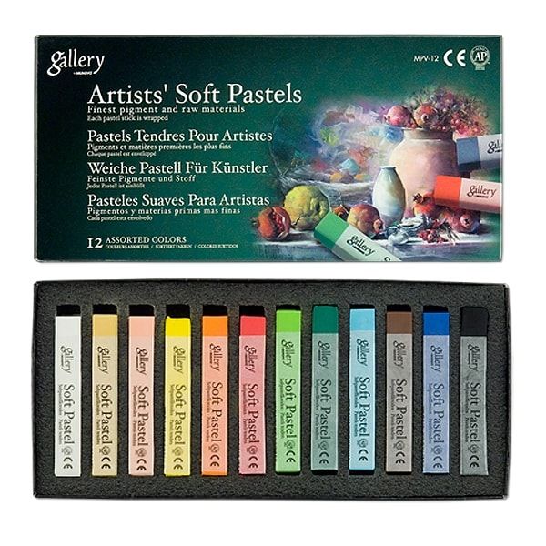Soft Pastels Art Supplies Set of 24 Colored Chalk Pastels for Artists Oil Free P