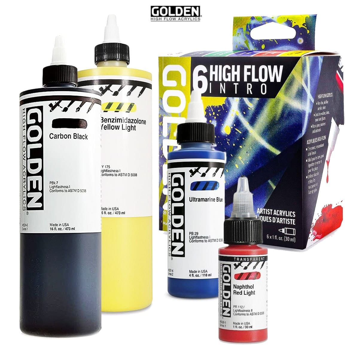High Flow Artist Acrylic Paints and Sets
