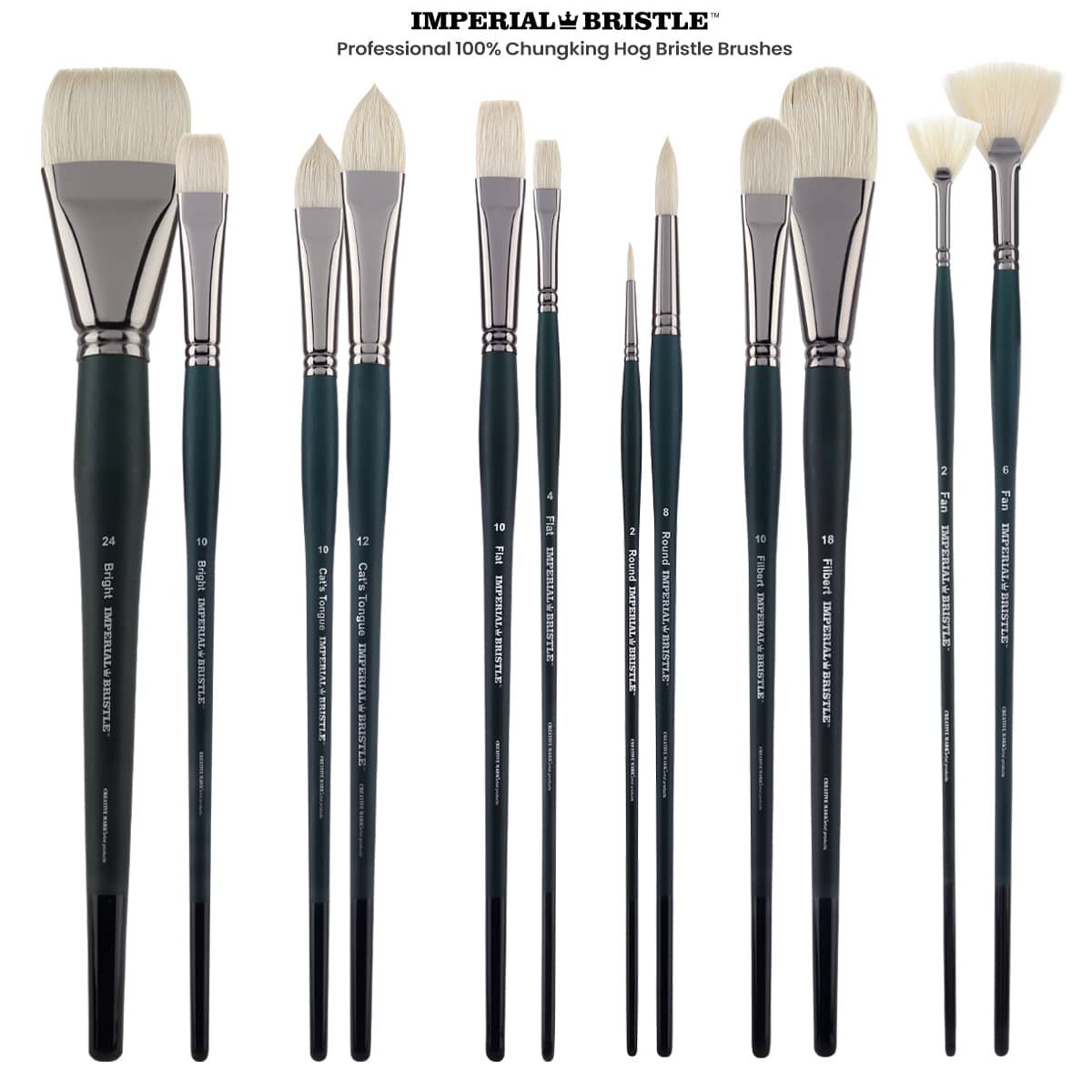 11pcs Professional Paint Brush Set, 100% Natural Chungking Hog Bristle  Artist Brushes for Acrylic -  Denmark