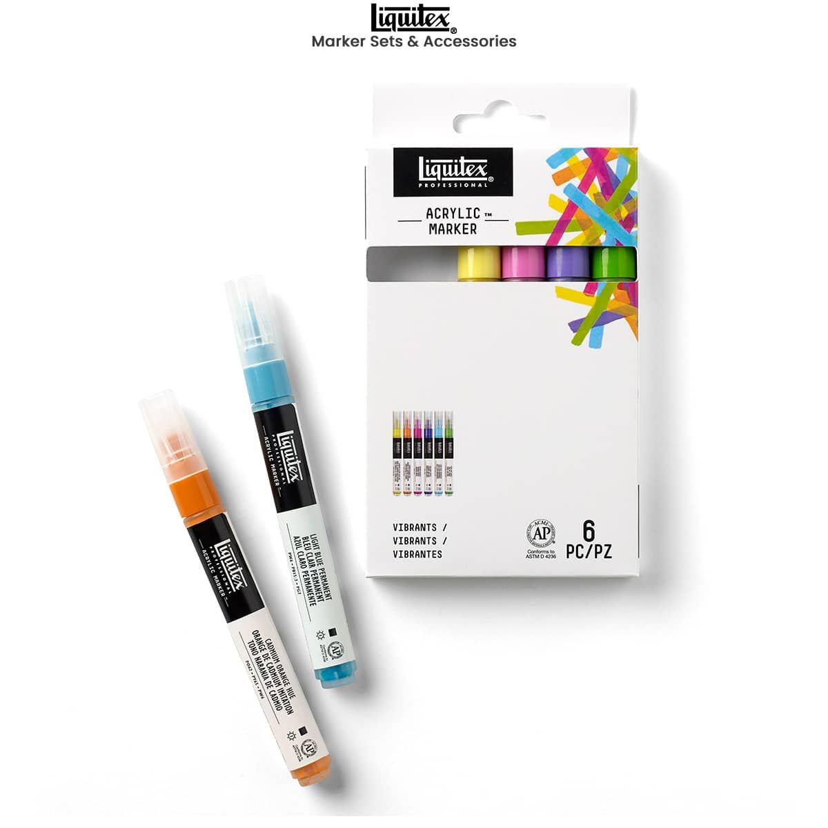 Liquitex Professional Fine Vibrant Paint Marker Set of 6