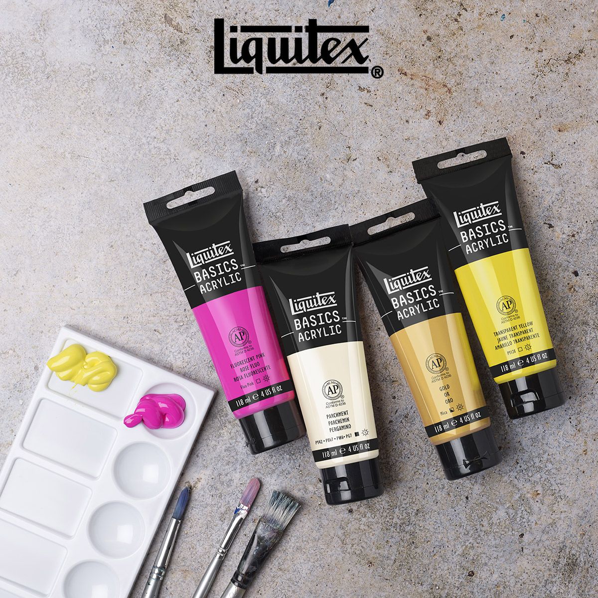 Liquitex Basics Acrylic Paint Cadmium Yellow Medium Hue 4 oz