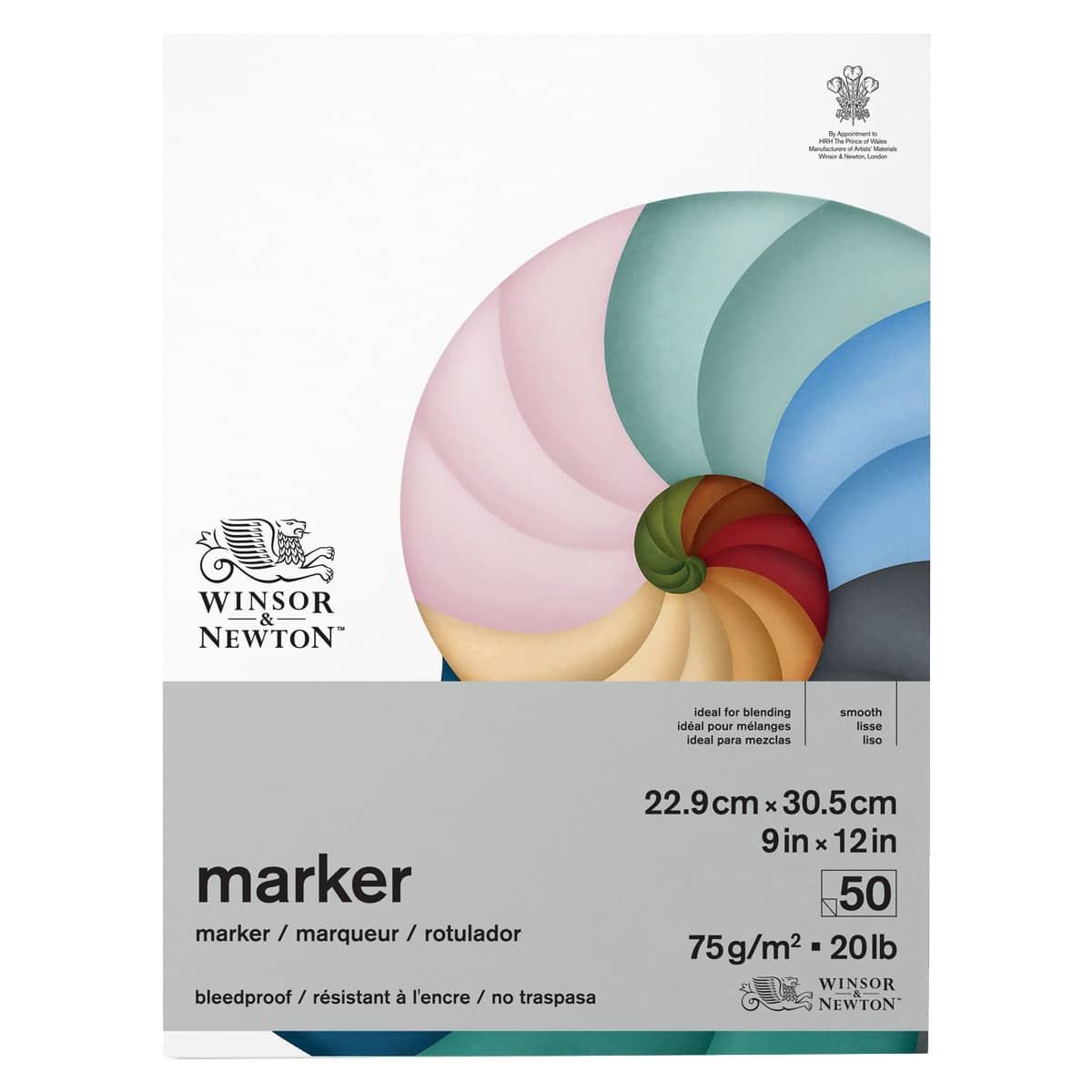 Winsor & Newton Bleedproof Marker Pad, 9 x 12 Inches, White