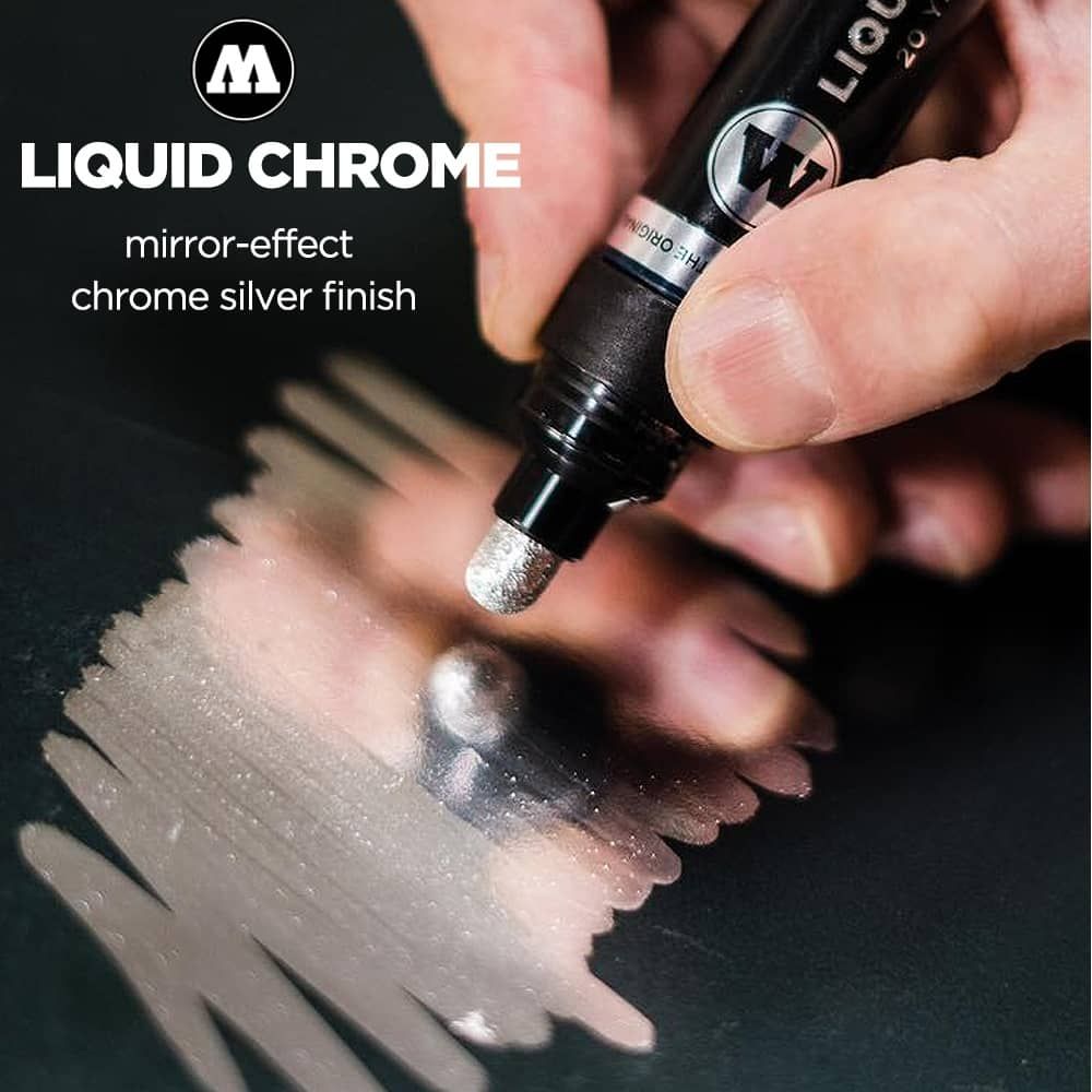 Molotow Liquid Chrome Paint Pump Markers Lot New Open Stock Sealed 1mm 2mm  4mm