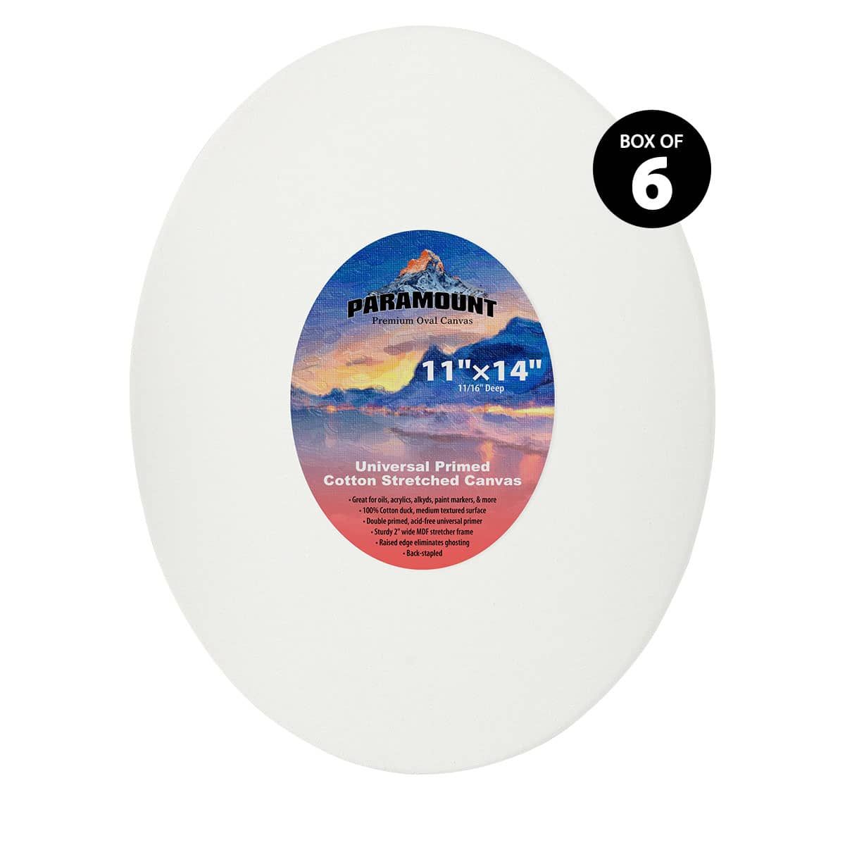 Paramount Oval Stretched Canvas 11x14 - Create a Unique Look with an Oval  Stretch Canvas for Painters, Students, Commissions, & More! 