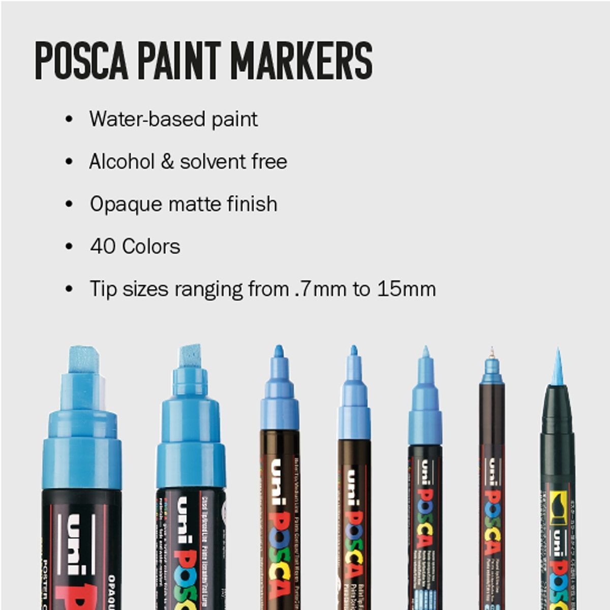 Posca Paint Marker, Black, Brush Tip Marker