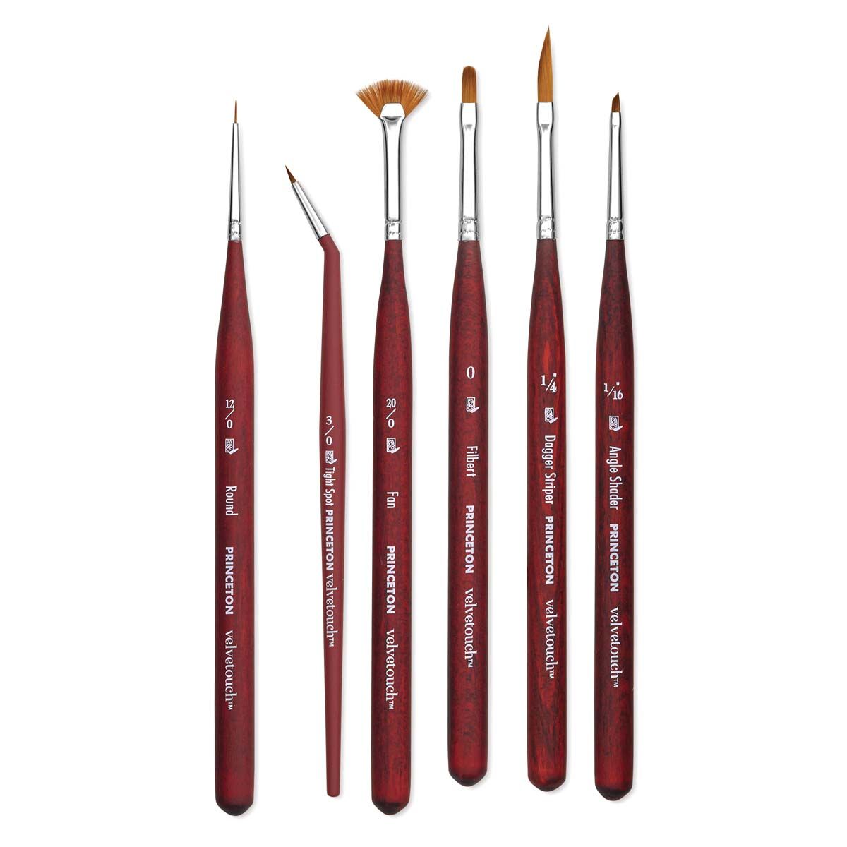 Princeton Velvetouch Blooms Brush Long Handle Size 12 - Professional Artist Brushes for Mixed Media Acrylic Oil