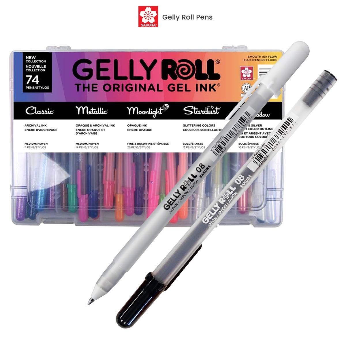 Gel Pens, Black Fine Point Gel Pen for Super Smooth Writing, 0.5mm  Retractable Pens with Quick-Drying Ink, Innovated Tip Tech (12 Pack)