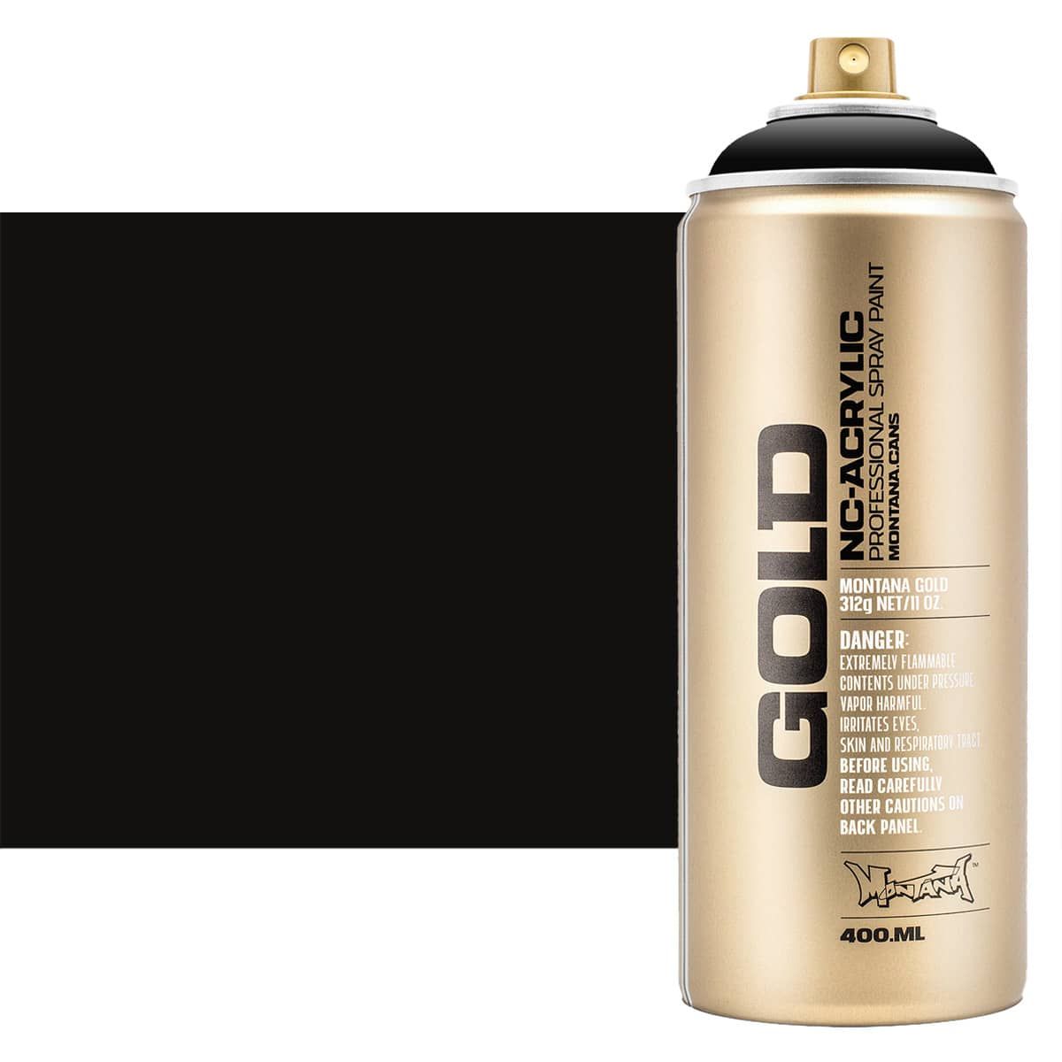 Montana Gold Acrylic Professional Spray Paint - Shock Black