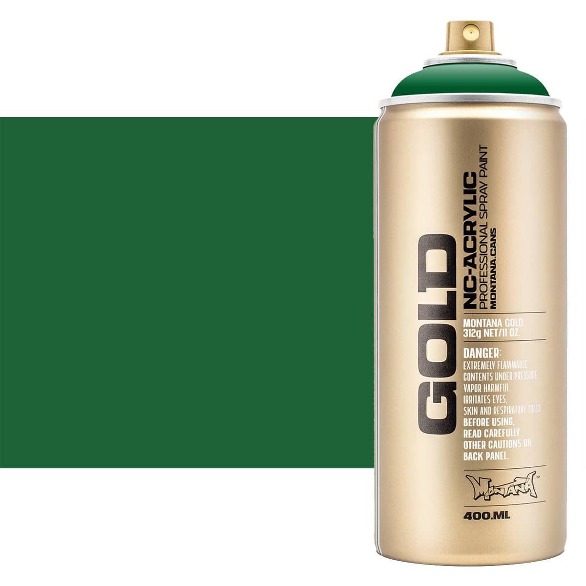 Montana GOLD Acrylic Professional Spray Paint 400 ml - Shock Green Dark