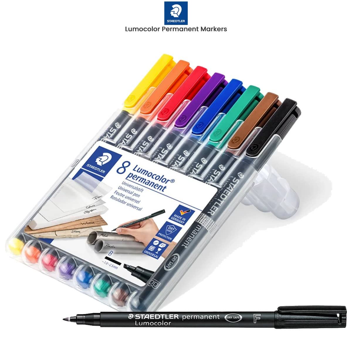 STAEDTLER Pigment Liner Fineliner Pens with Assorted Line Width - Black  (Set of 8)
