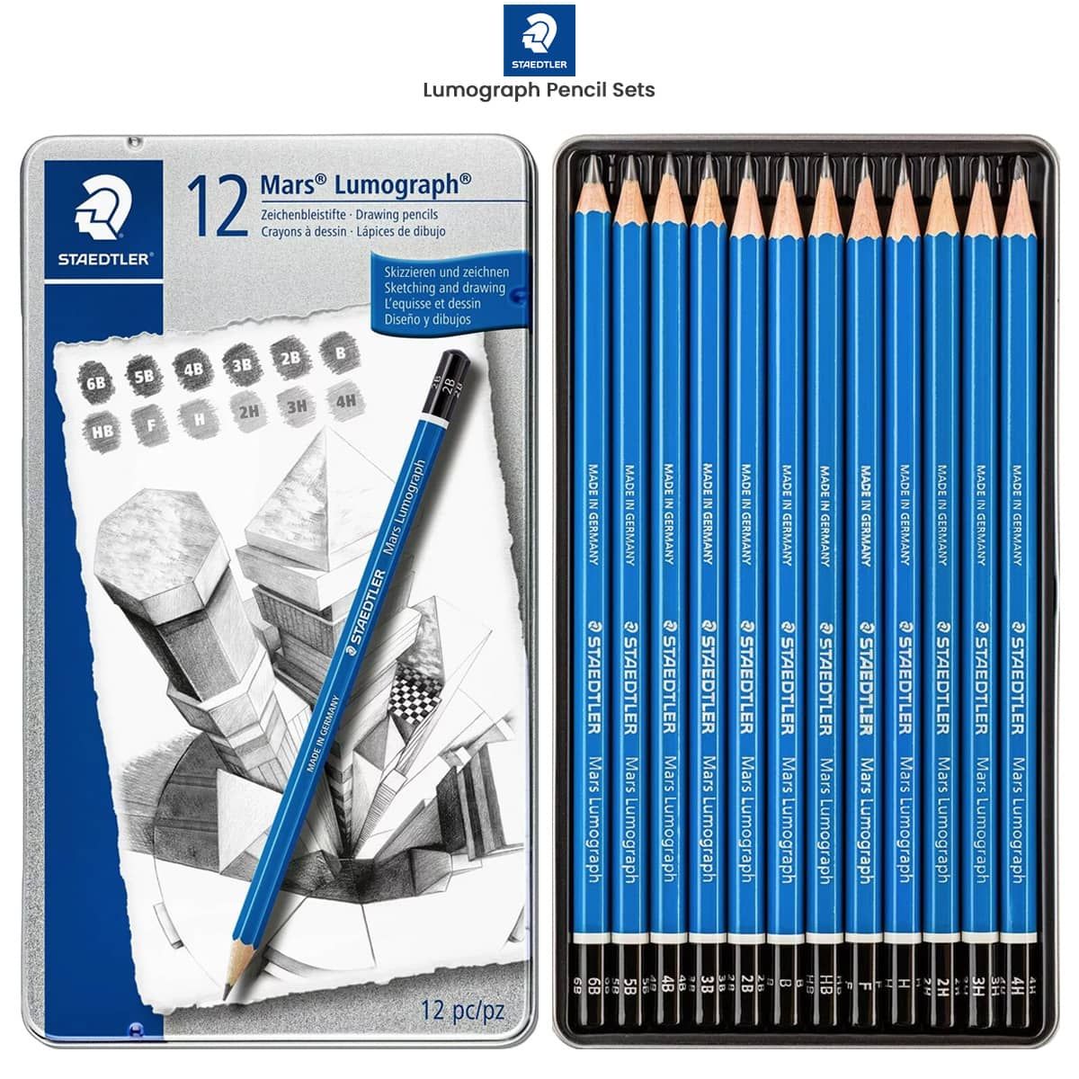5 Pcs/set Professional Metal Mechanical Pencil Art Drawing Design