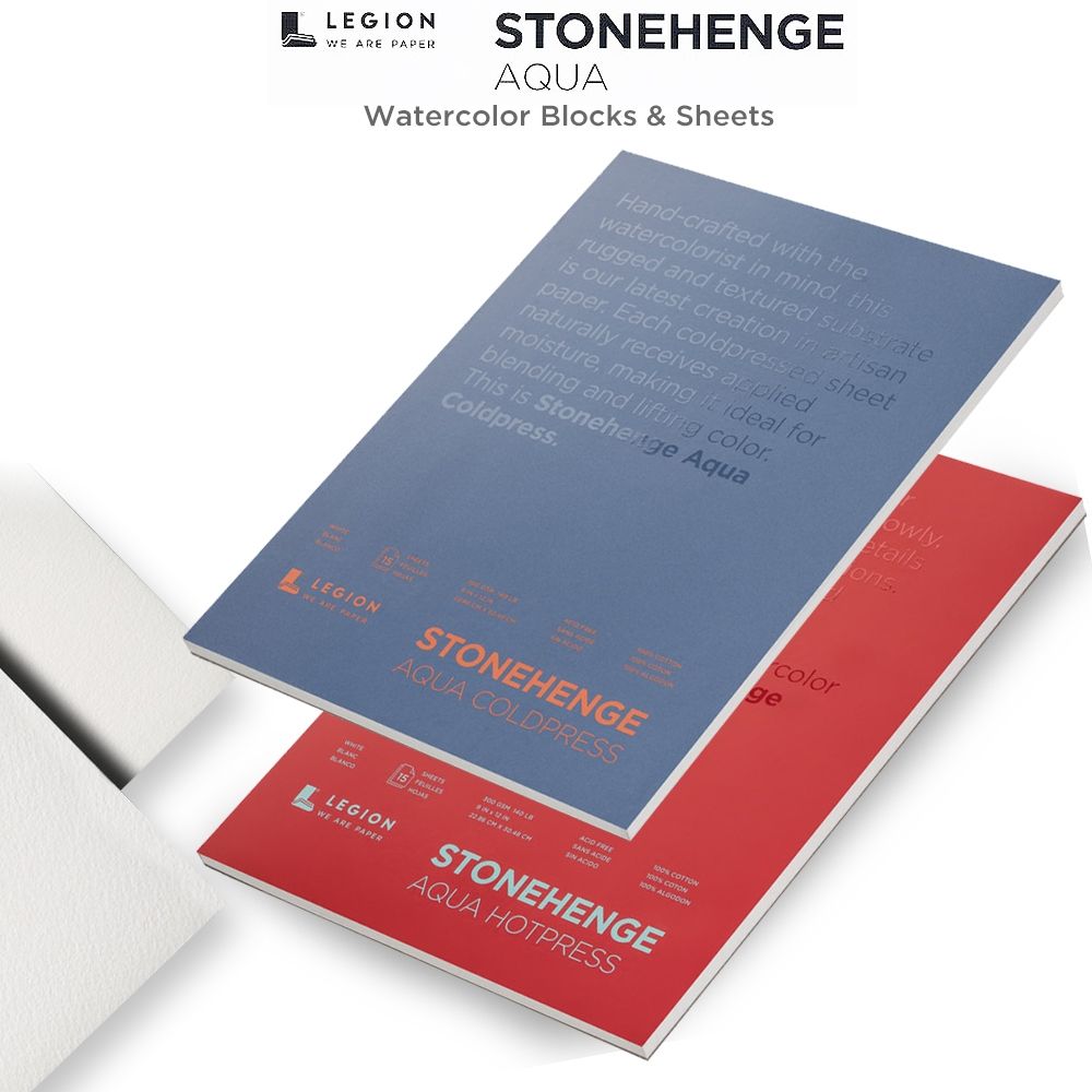 Stonehenge Aqua Watercolor Blocks Paper - Cold Press & Hot Press