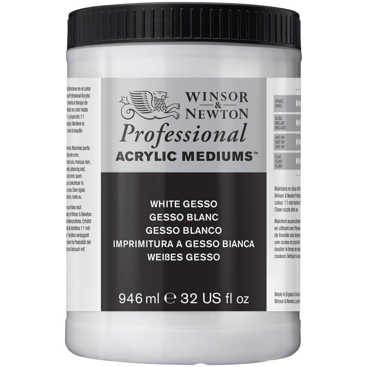 Winsor & Newton Professional Acrylic Gesso 450ml Clear