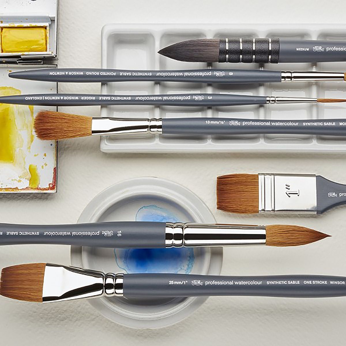 Winsor & Newton Professional Watercolor Synthetic Brush Quill Medium