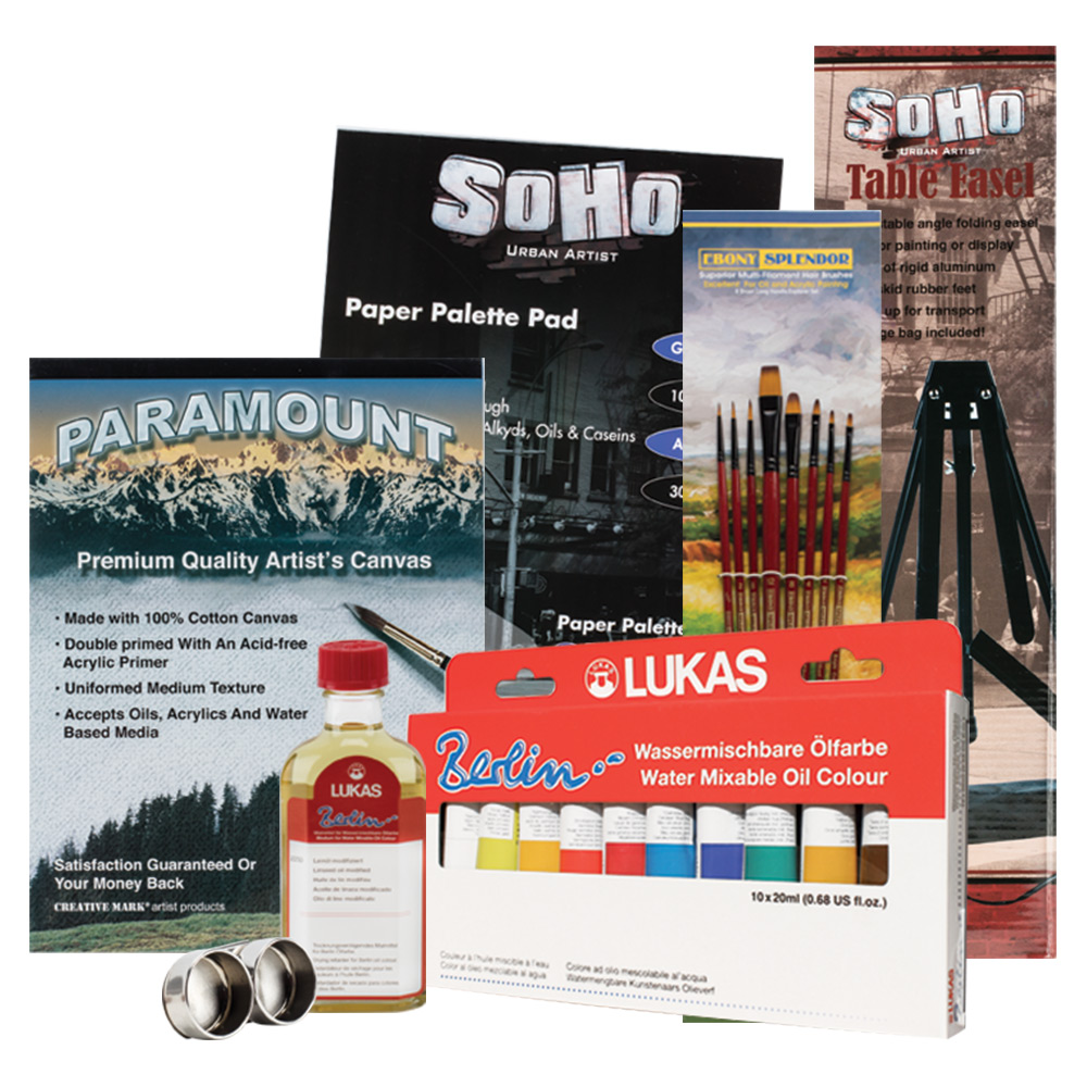 LUKAS Berlin Water-Mixable Oils Solvent Free Painting Starter Set