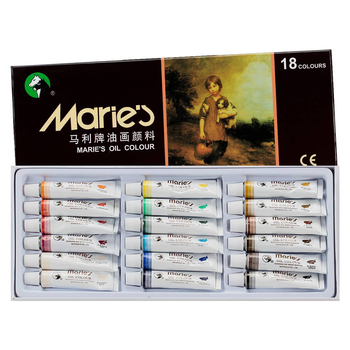 Marie's Extra-Fine Artists' Oil Set of 18 - 12ml tubes