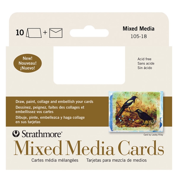 Strathmore Blank Mixed Media Cards & Envelopes 50 Pack - 5 x 6.875