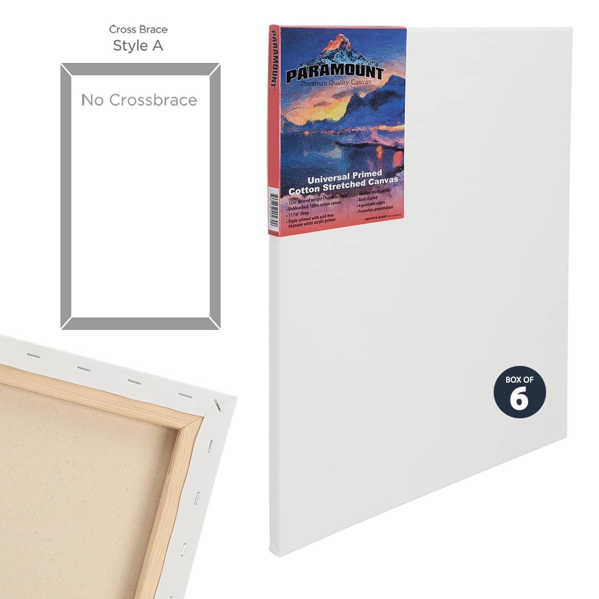 14-Pack Art Canvas, 12x16-Inch Stretched White Canvas Panel, 3mm Thick  Paperboard Primed with Acid-Free Acrylic Titanium Gesso, Suitable for  Acrylic