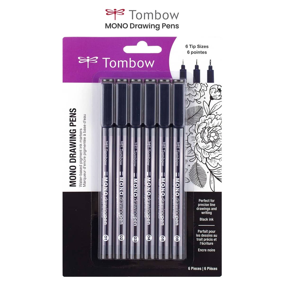 Pitt Wallet Brush Pens Set of 6, Pastel Colors
