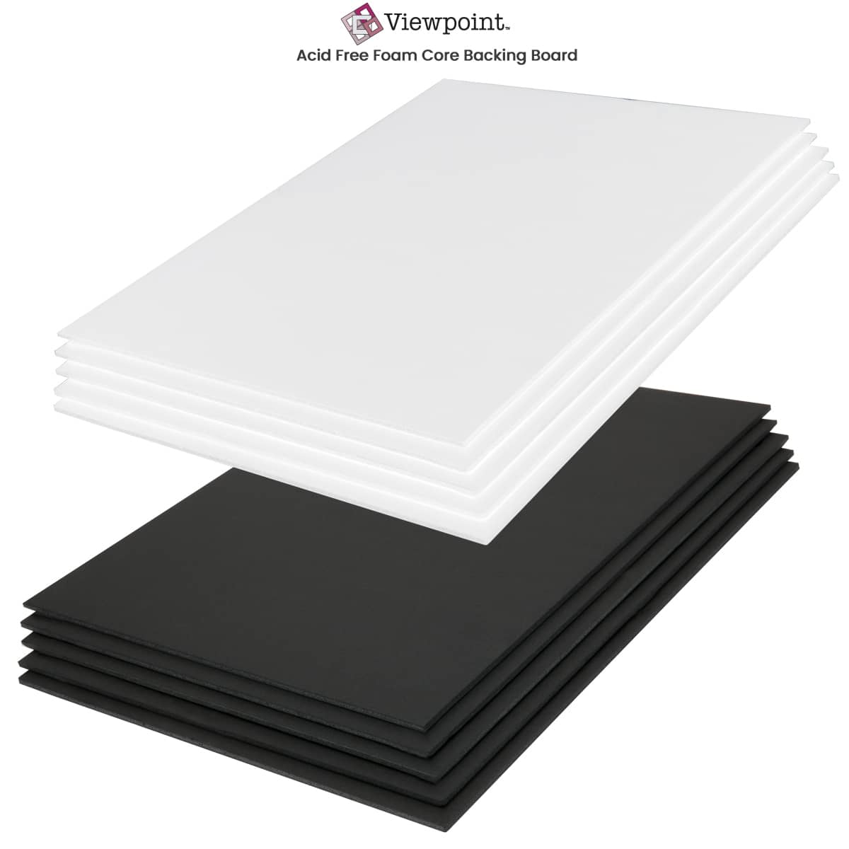 Foam Core Backing Board 3/16 Black 1 Side Self Adhesive 24x36- 10 Pack.  Many Sizes Available. Acid Free Buffered Craft Poster Board for Signs