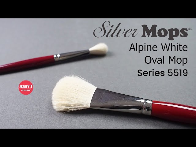 See the versatility of the Alpine White Oval Mop by Silver Brush