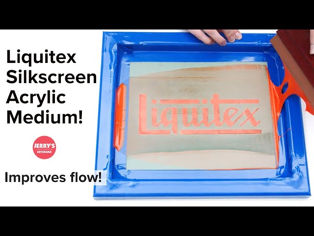 Can I use acrylic ink for silkscreening? Yes, with Silkscreen Medium by Liquitex