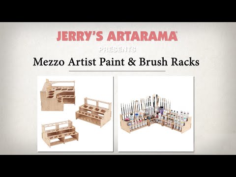 Get organized with the Mezzo Artist Paint and Brush Racks!