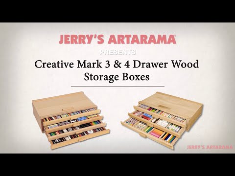 View Creative Mark Three and Four Drawer Wood Storage Boxes Product Demo