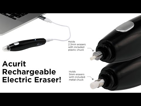 Acurit Eraser Rechargeable Electric Battery-Operated, 16 Refills