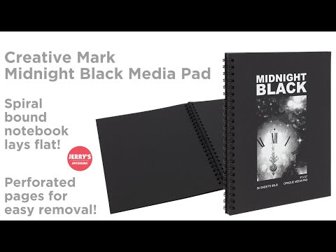 Creative Mark Midnight Black Media Pads - spiral bound notebook that lays flat!