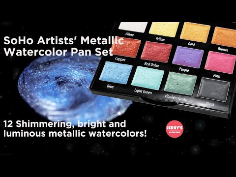 See the beauty of SoHo Artist's Metallic Watercolor Set