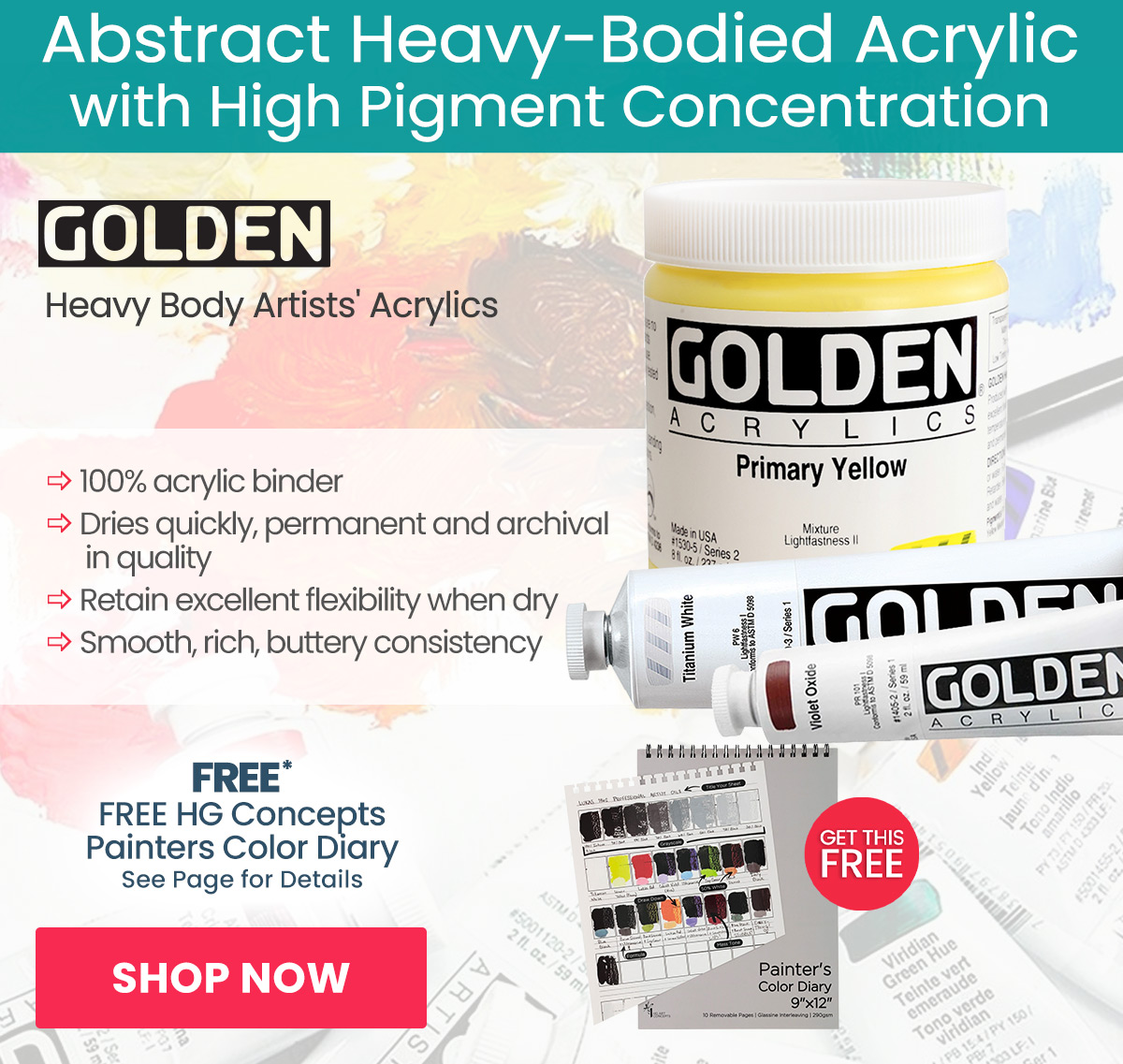 Free ift with Purchase - Golden Heavy Body Acrylics