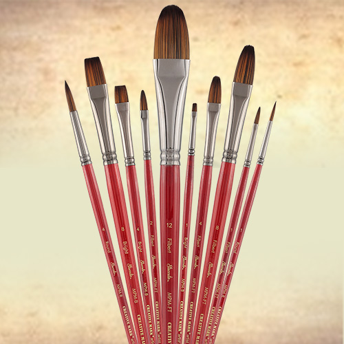 Staccato Long-Handle Synthetic Brushes 
