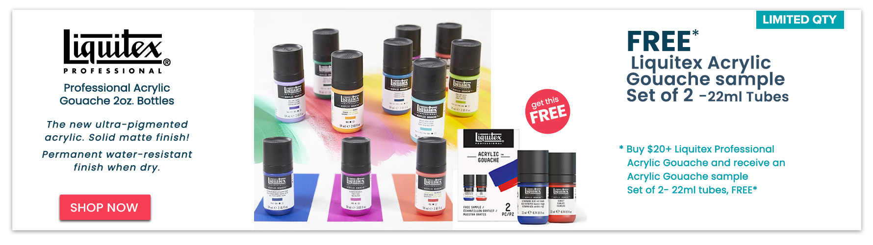  Liquitex Professional Acrylic Gouache + Special Offer