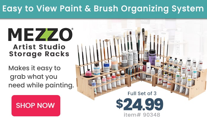Mezzo Artist Studio Storage, Rotating Brush Rack
